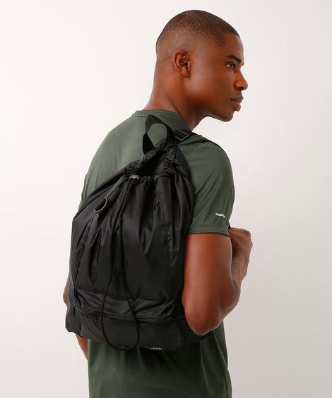 mochila saco com bolso cea sports preta