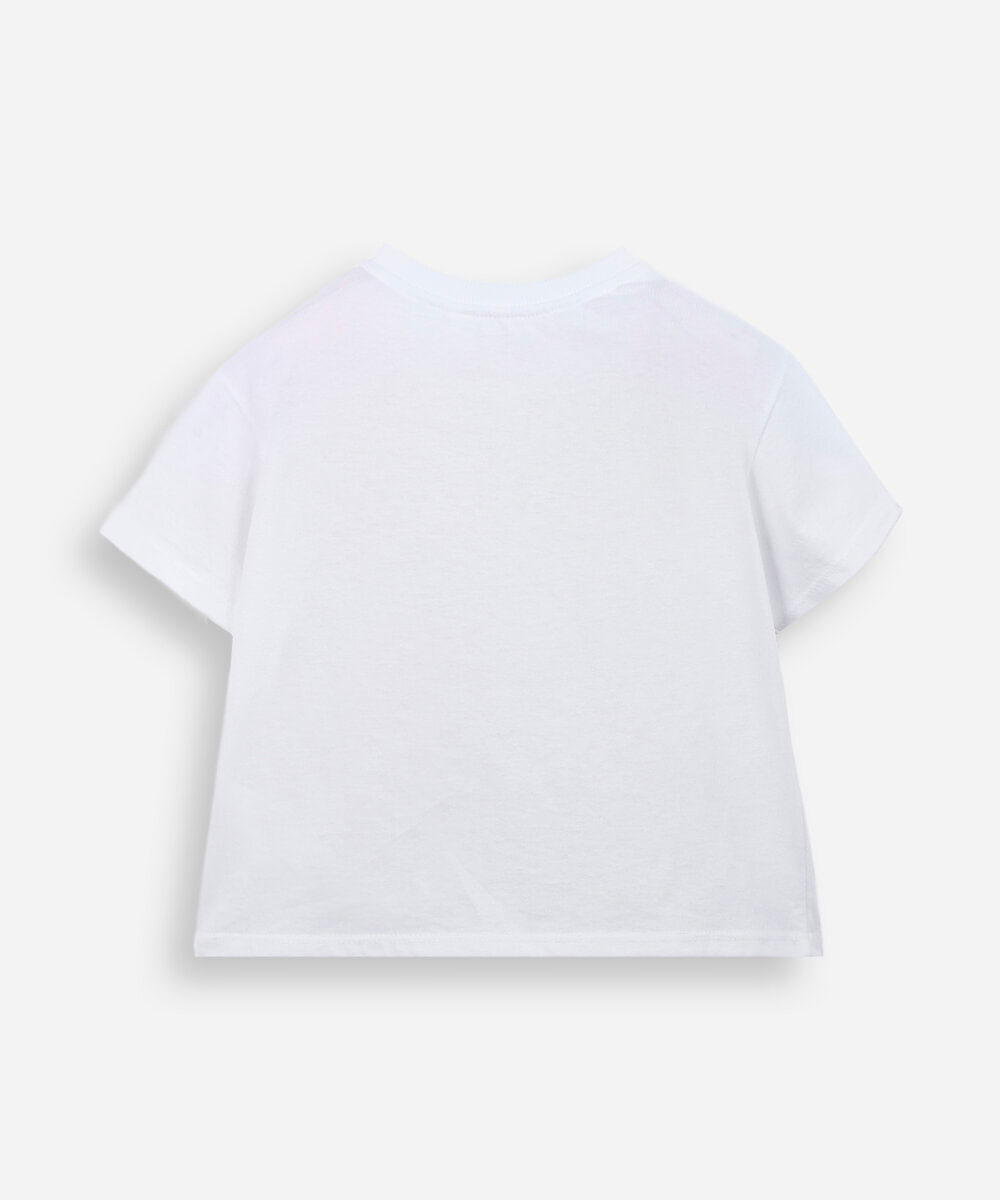 camiseta infantil de algodão nina off white