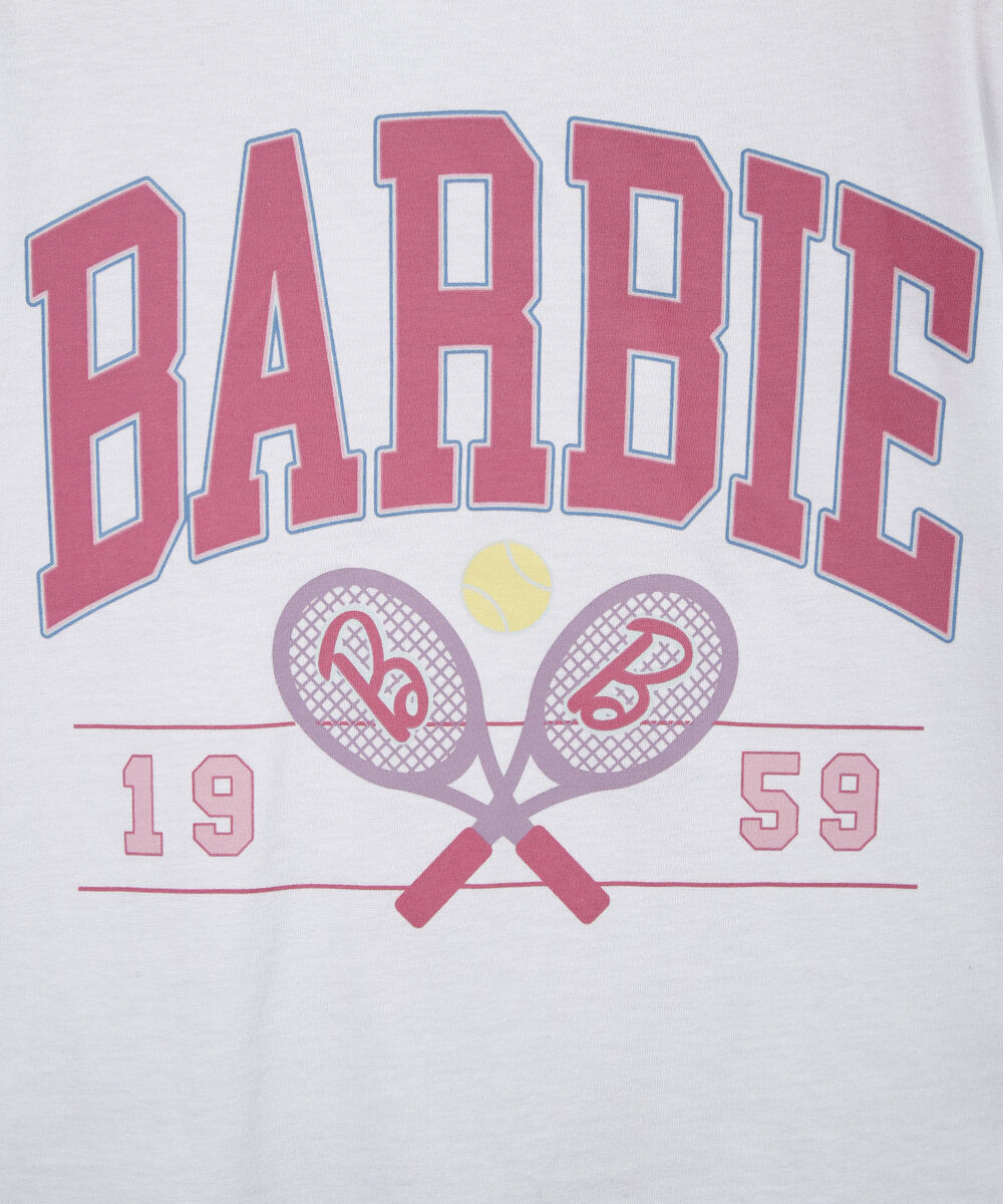 camiseta infantil de algodão barbie com brinde off white