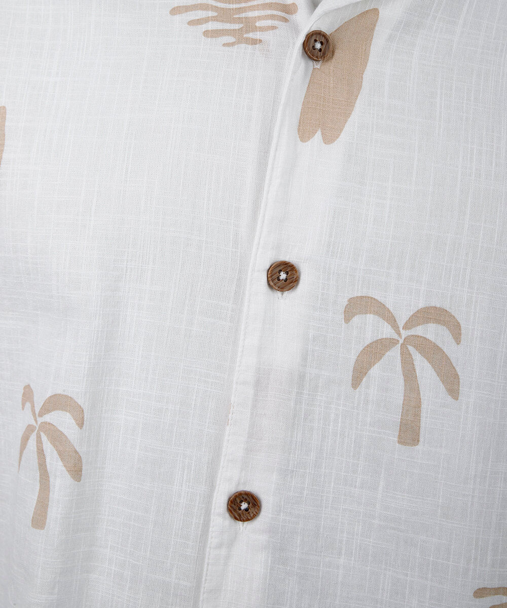 camisa juvenil oversized de algodão estampada off white