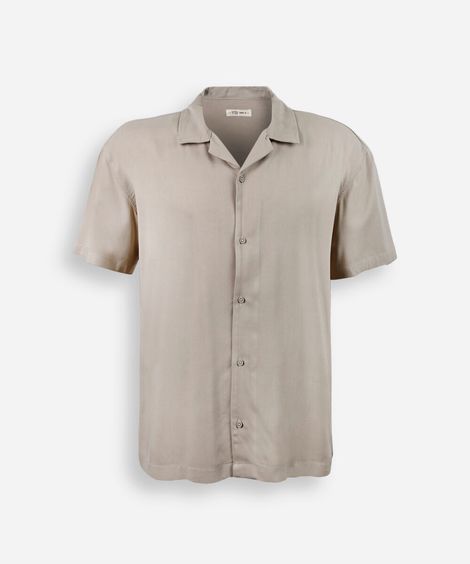 camisa juvenil oversized bege