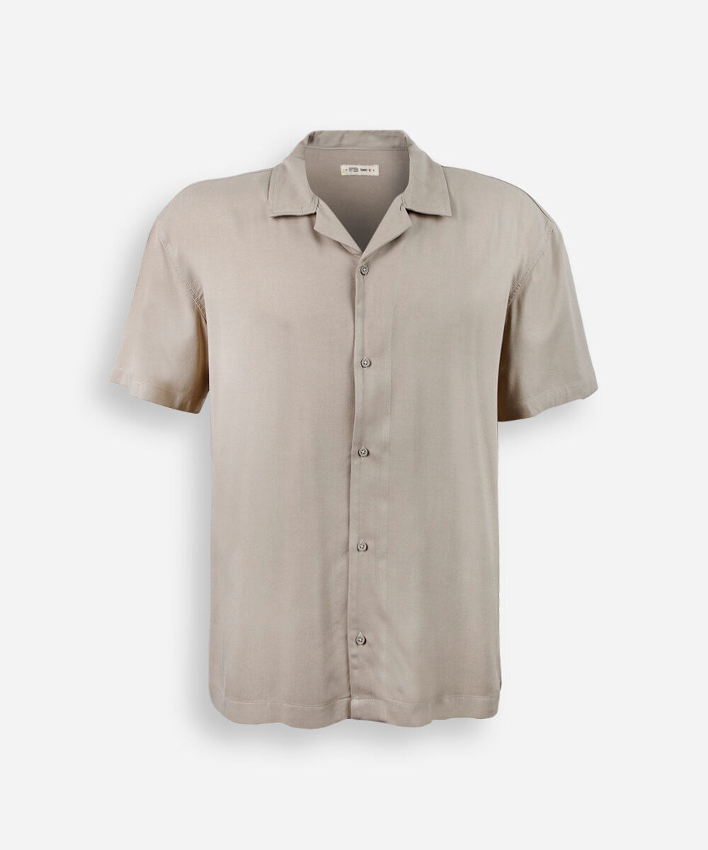 camisa juvenil oversized bege