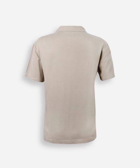 camisa juvenil oversized bege