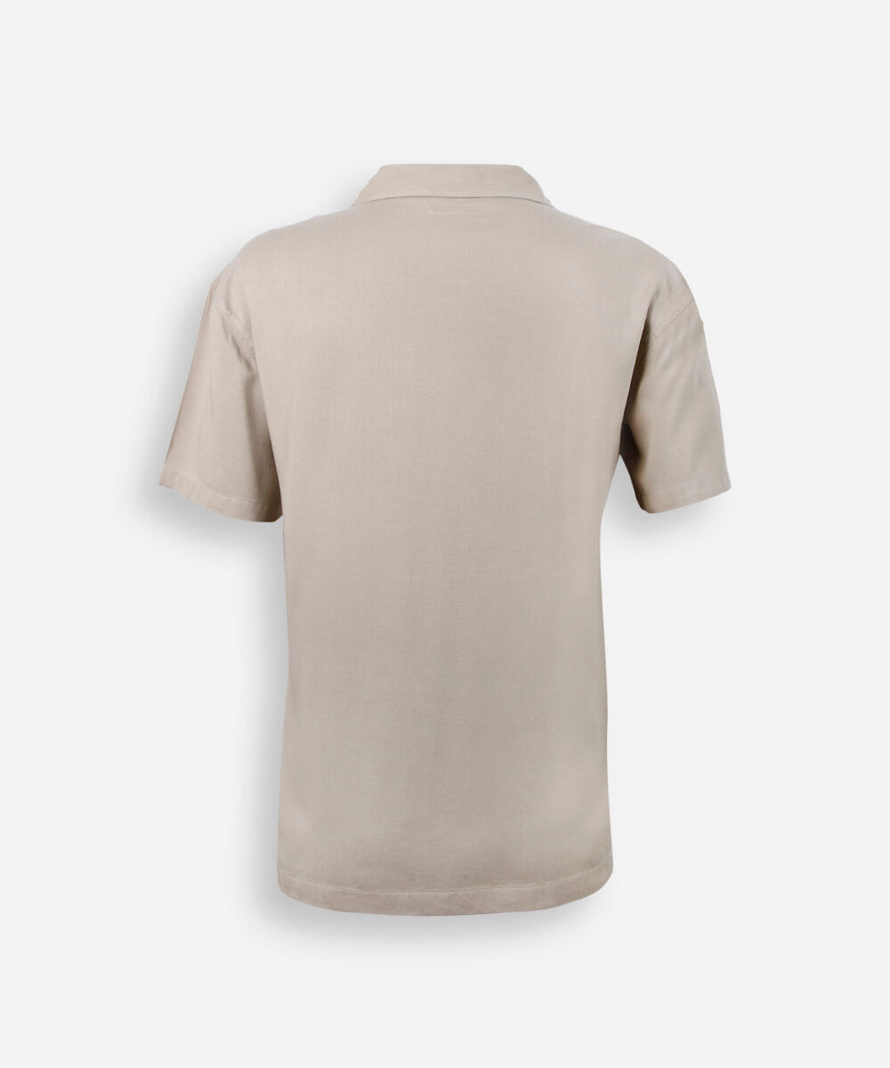 camisa juvenil oversized bege