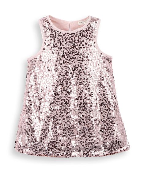 vestido infantil paetê flores rosa