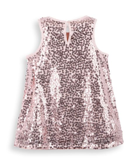 vestido infantil paetê flores rosa