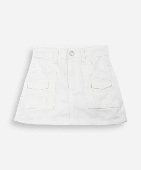 short saia infantil cargo off white
