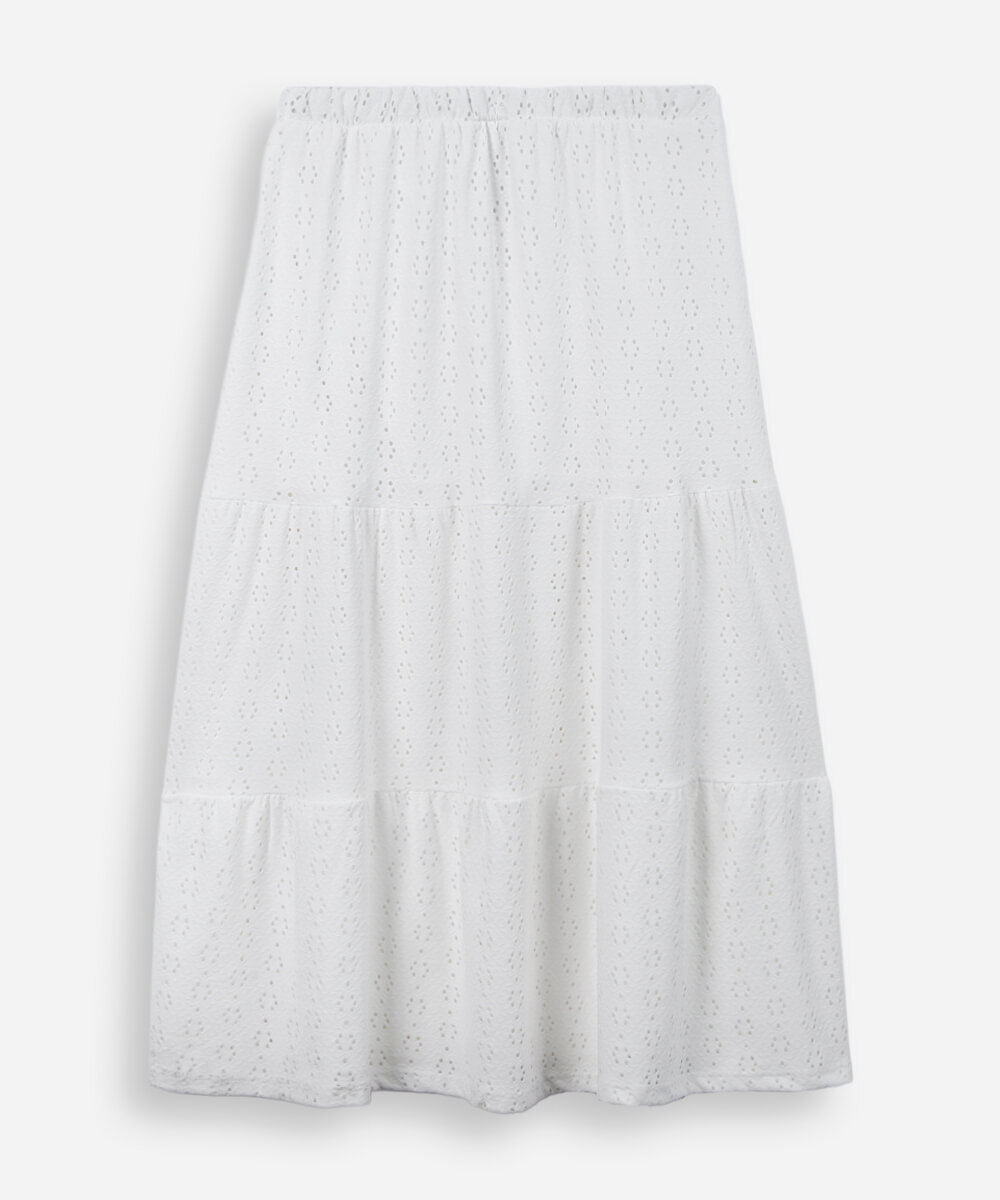 saia juvenil longa de laise off white