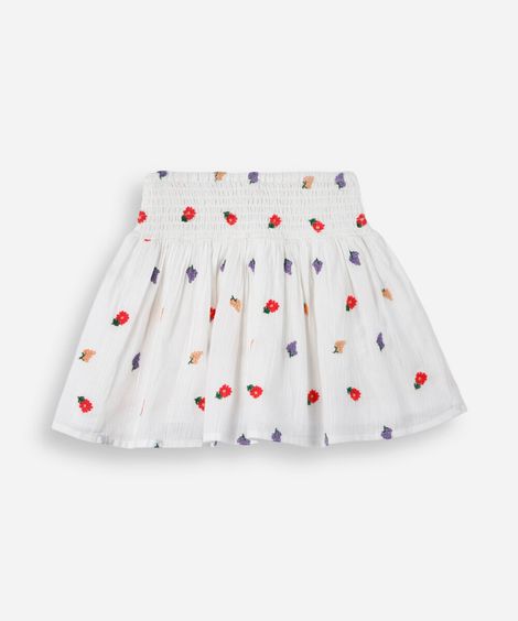 saia infantil camadas bordada off white