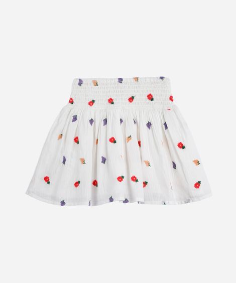 saia infantil camadas bordada off white