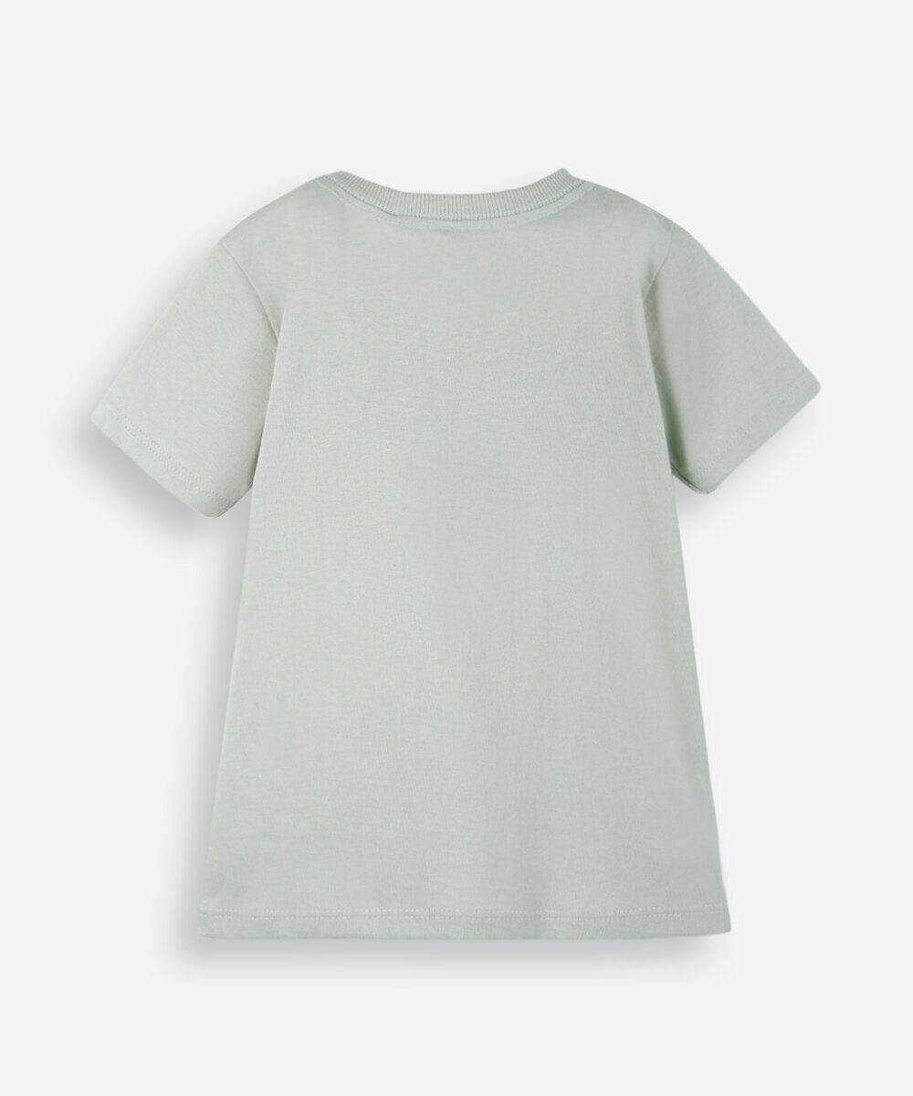 kit de 2 camisetas infantis de algodão colorida