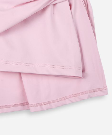 short saia infantil esportivo rosa