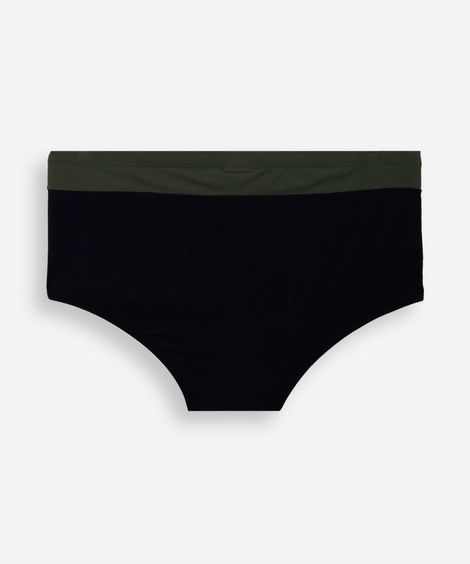 sunga masculina texturizada recorte preta