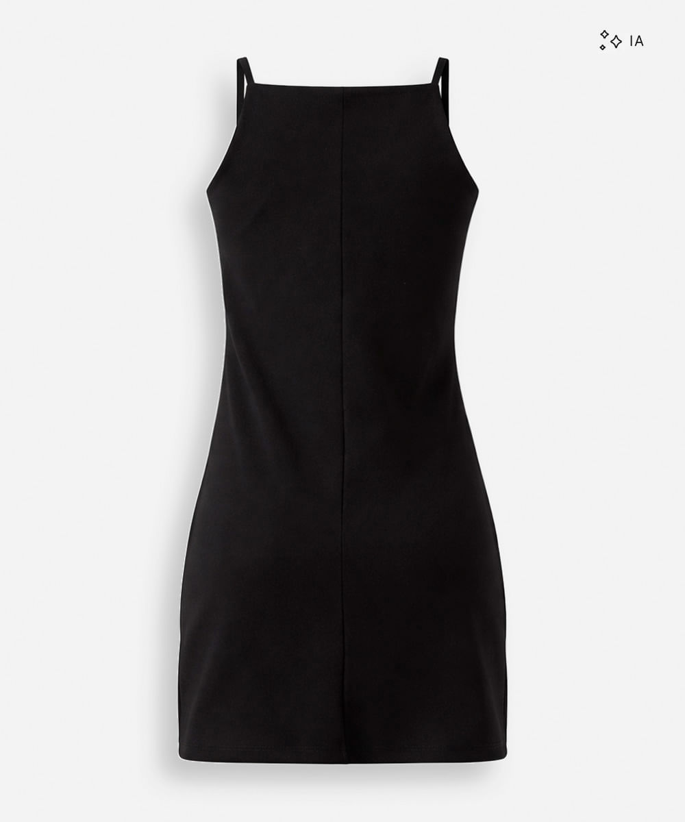 vestido feminino curto alfaiataria preto