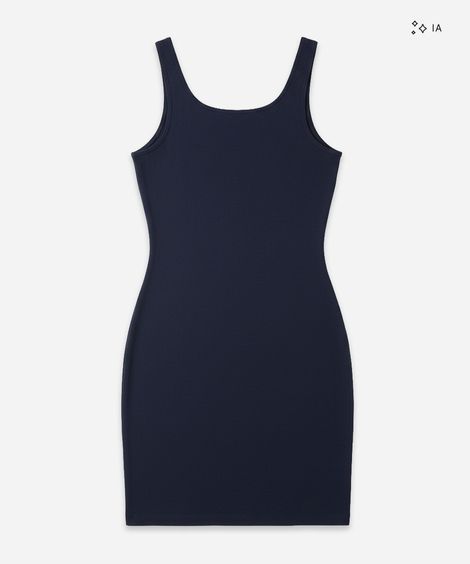 vestido feminino curto decote quadrado azul