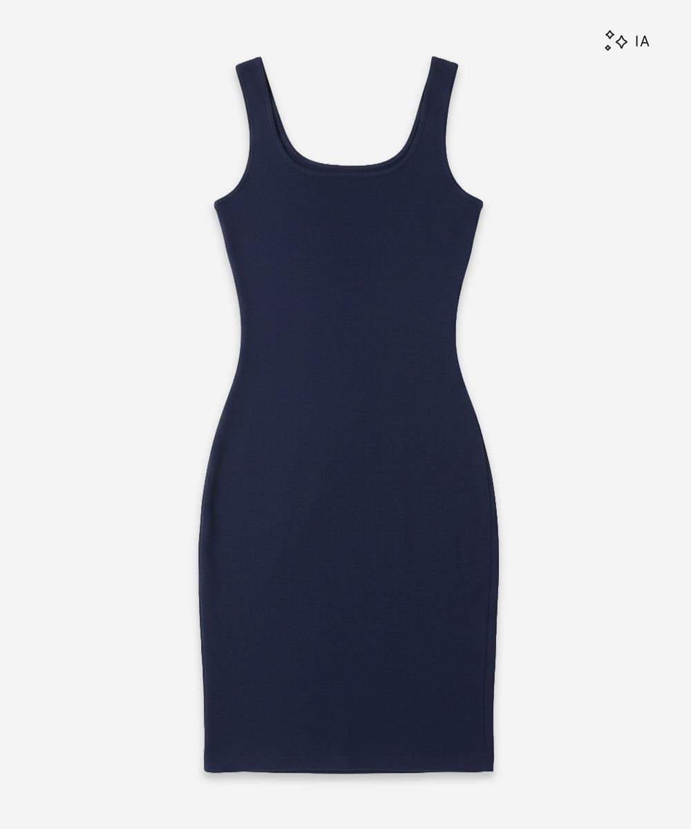 vestido feminino curto decote quadrado azul