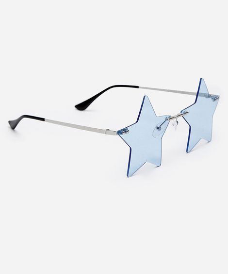 óculos de sol estrela prateado