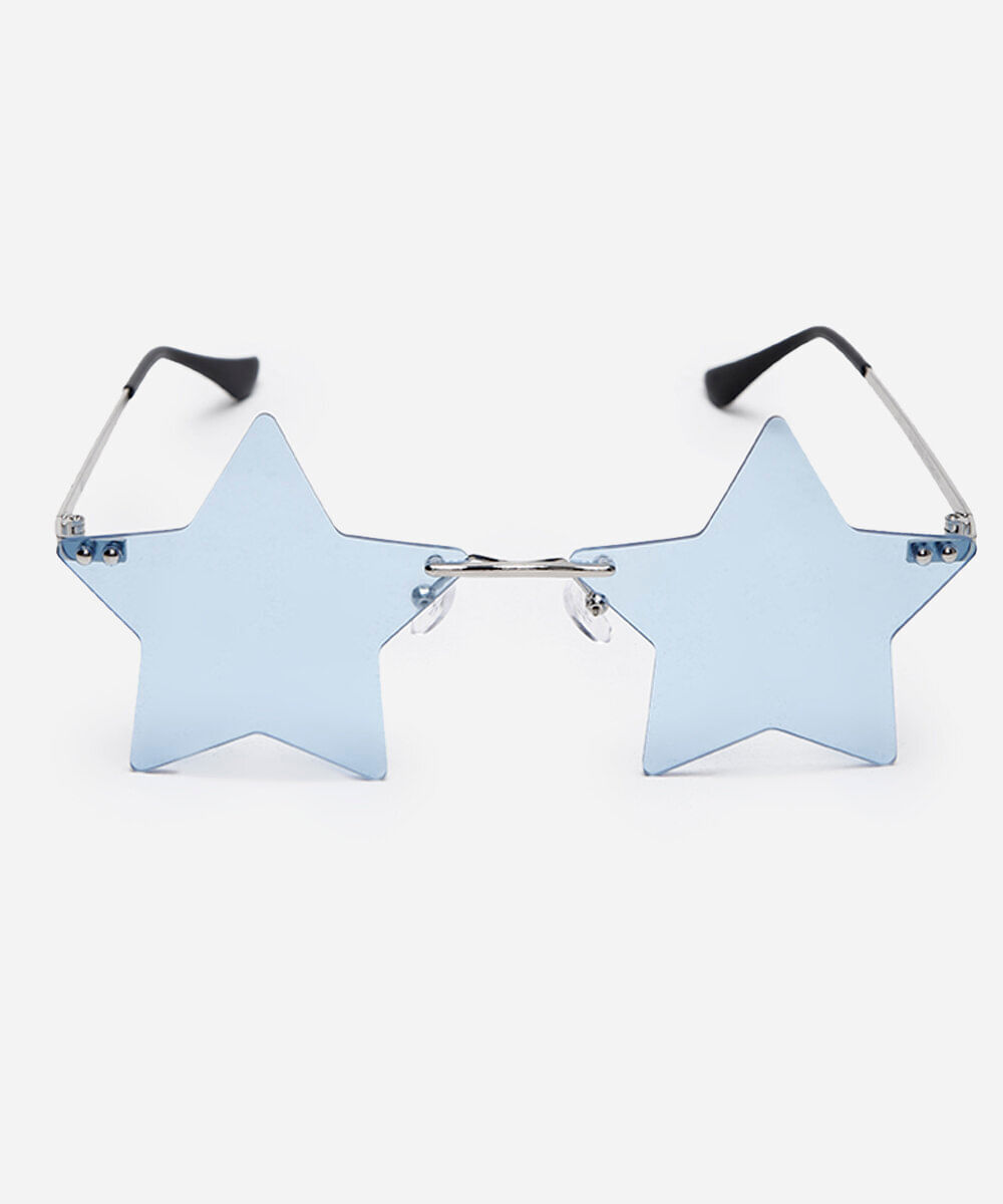 óculos de sol estrela prateado