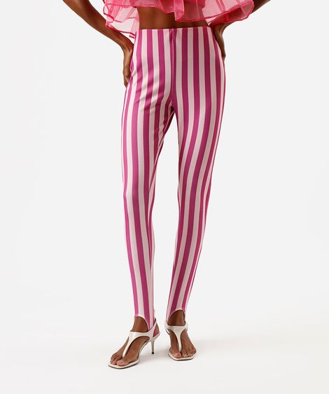 calça legging fusô feminina  listrada rosa