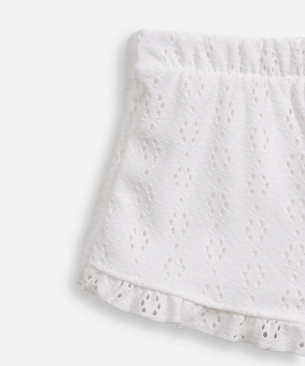 conjunto infantil em malha laise off white