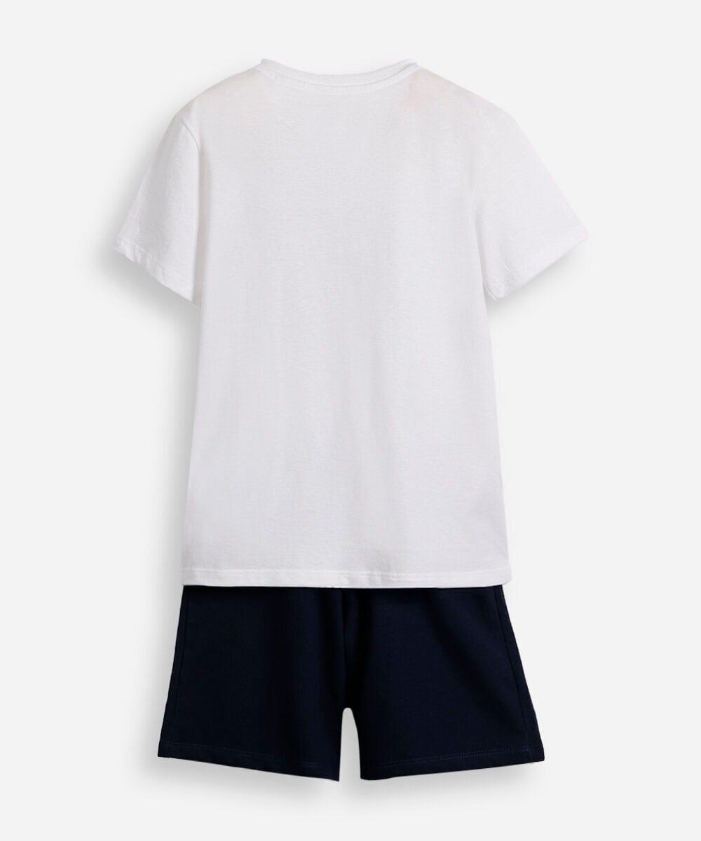 conjunto infantil de algodão wild ones off white