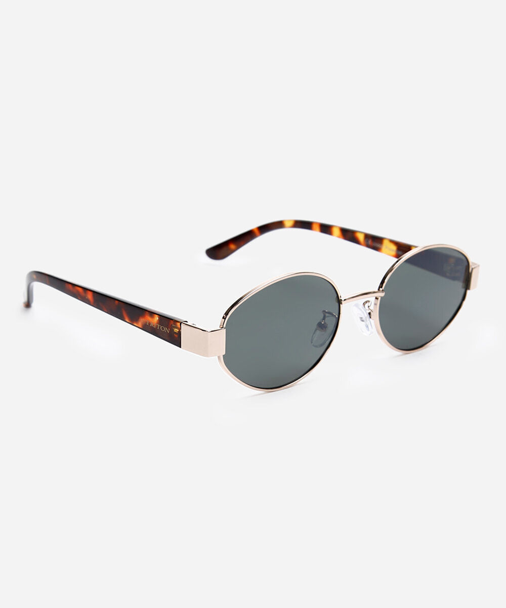 óculos de sol oval triton dourado