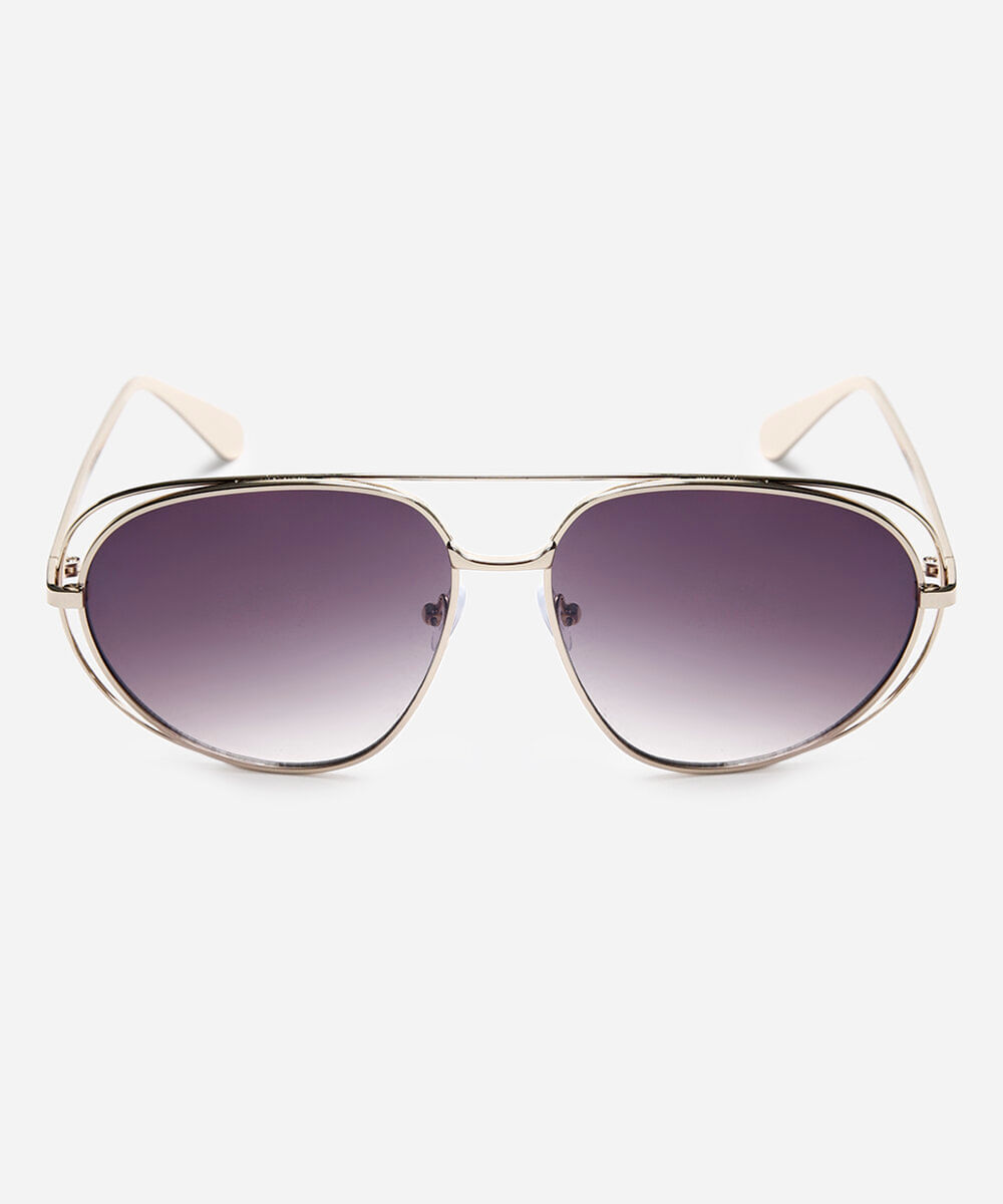 óculos de sol aviador triton dourado