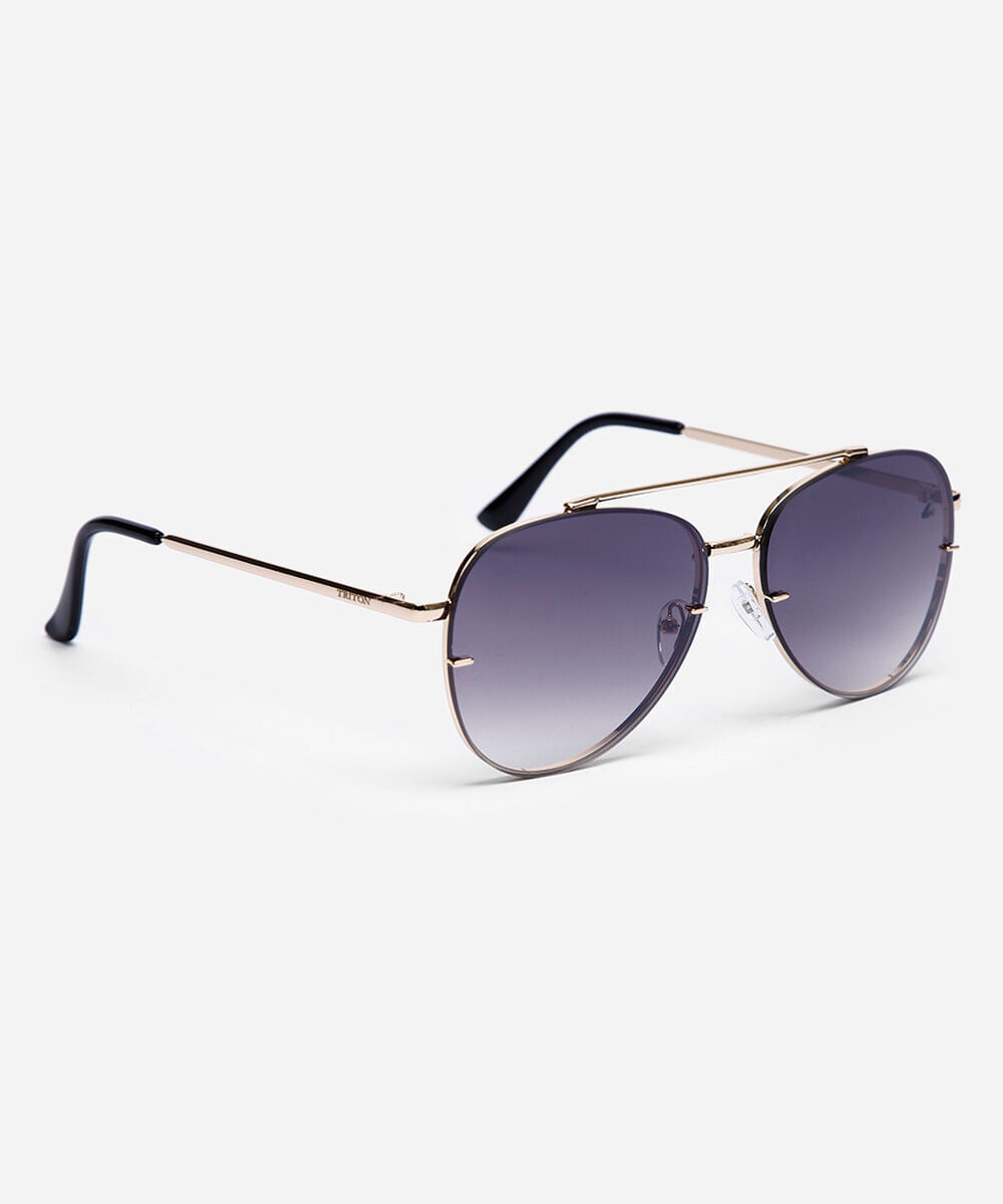 óculos de sol aviador triton unissex dourado