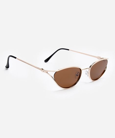 óculos de sol oval triton dourado