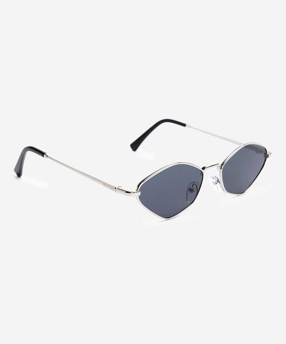 óculos de sol oval triton prateado