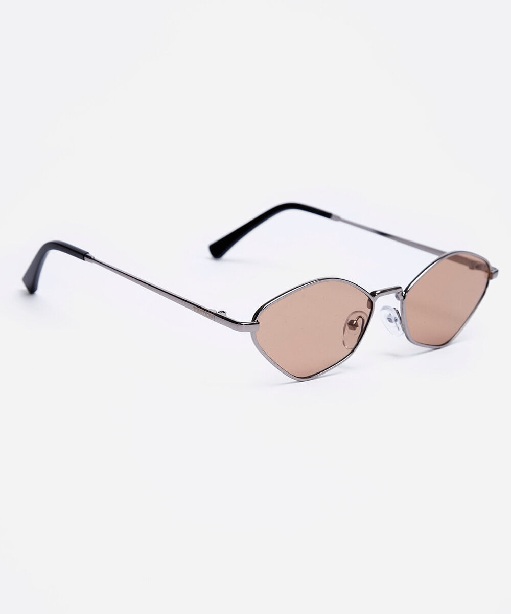 óculos de sol oval triton feminino prata