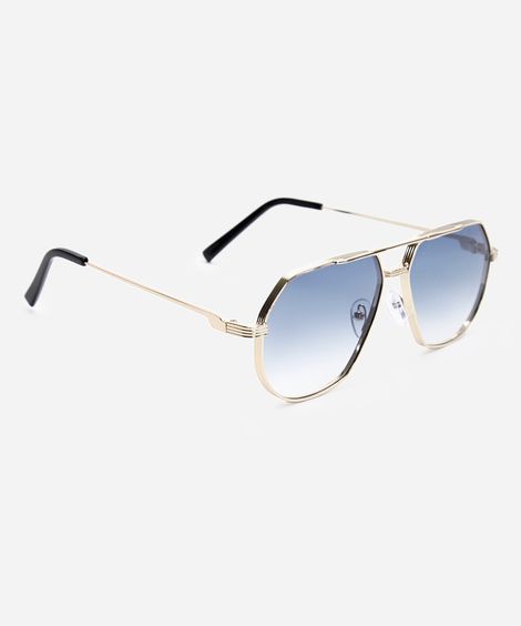 óculos de sol aviador triton unissex dourado