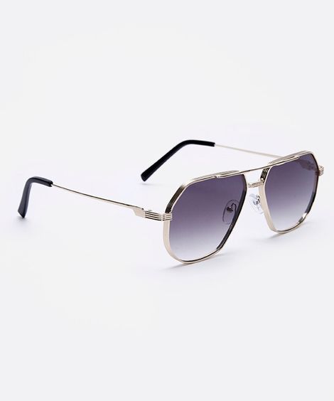 óculos de sol aviador triton unissex dourado