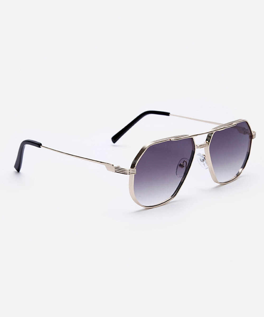 óculos de sol aviador triton unissex dourado