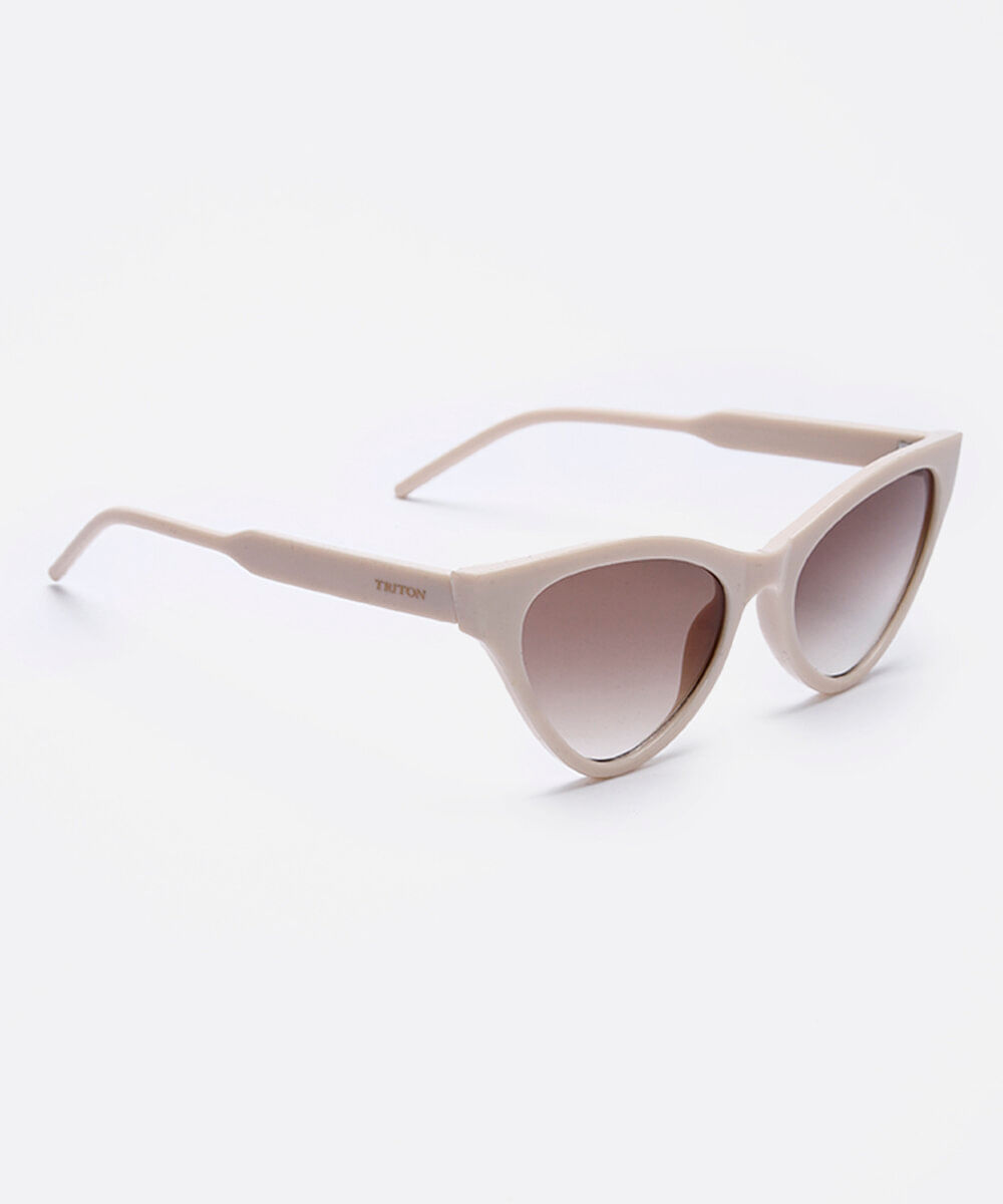 óculos de sol gatinho triton feminino bege