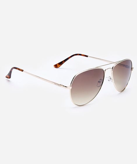 óculos de sol aviador triton unissex dourado