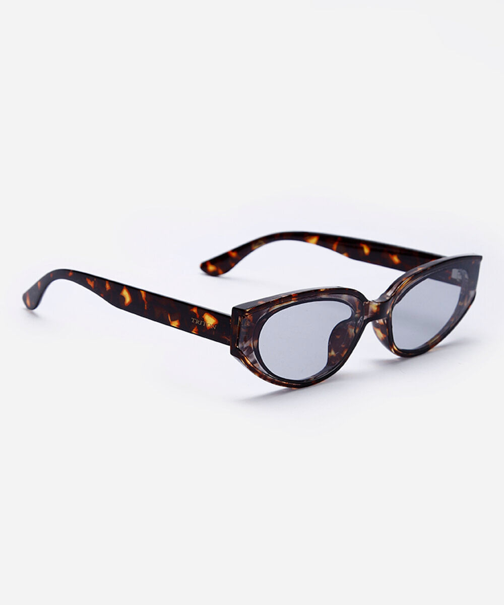 óculos de sol oval triton feminino marrom