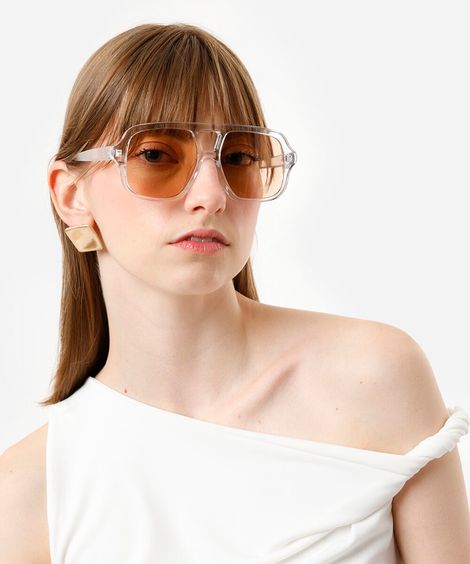 óculos de sol aviador triton transparente