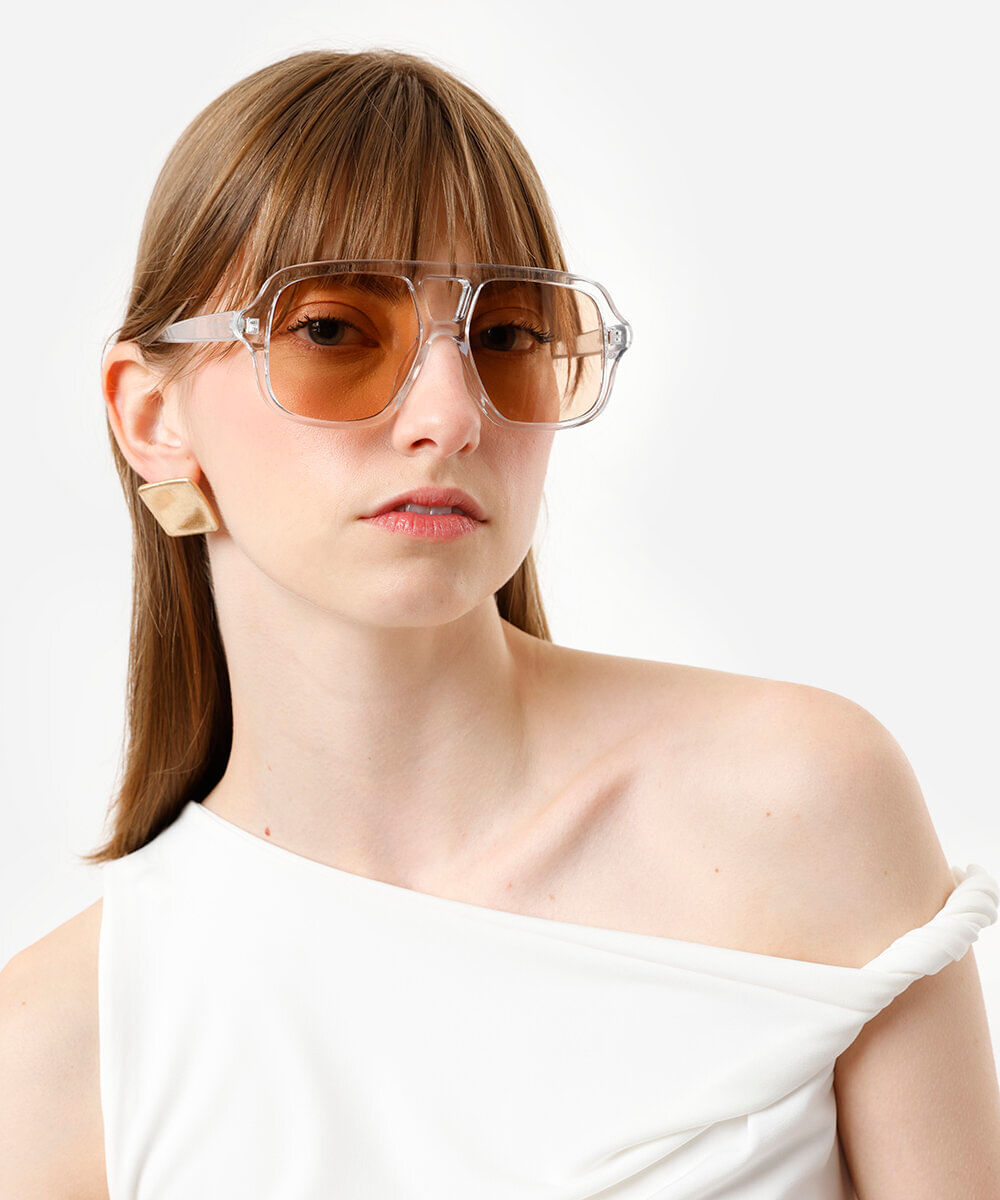 óculos de sol aviador triton transparente