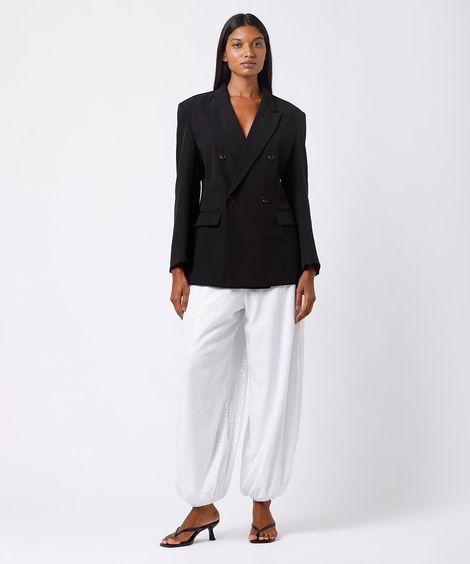 calça aladim feminina de paetê mindset branca