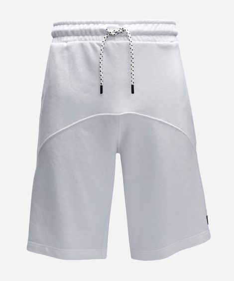 short de moletom juvenil com recorte off white
