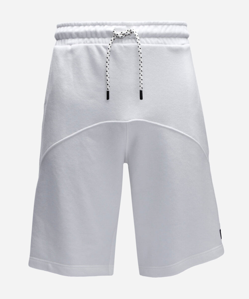 short de moletom juvenil com recorte off white