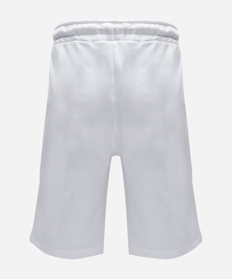 short de moletom juvenil com recorte off white