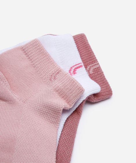 kit de 3 pares de meias cano médio lupo colorida