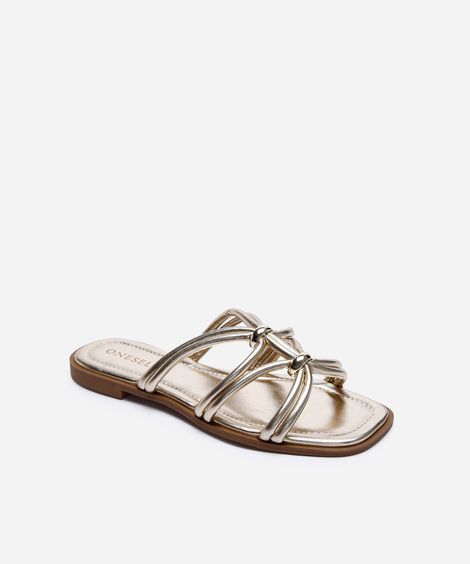 rasteirinha tiras finas oneself dourada