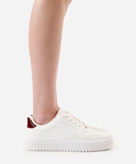 tênis causal com recortes vizzano branco
