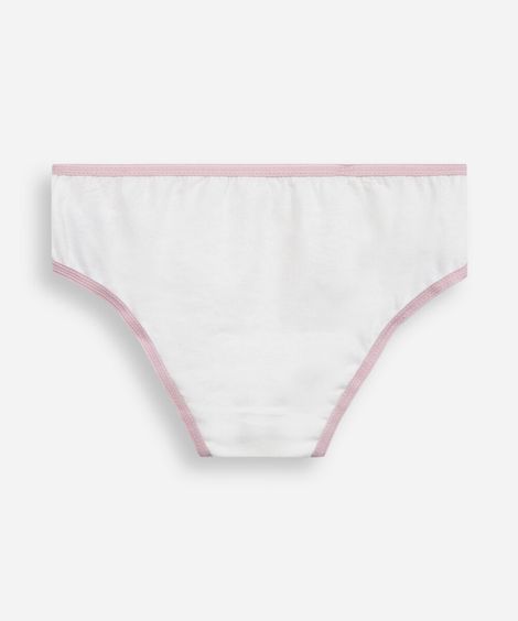 kit de 5 calcinhas infantis skye rosa