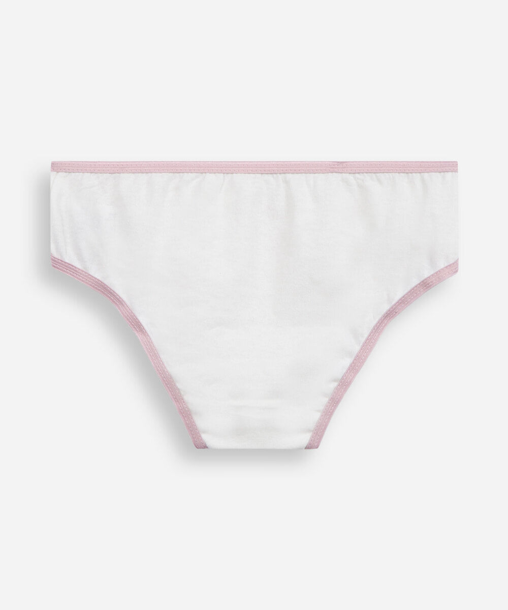 kit de 5 calcinhas infantis skye rosa