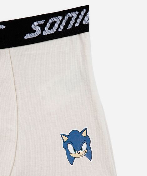 kit de 2 cuecas infantis boxer sonic colorido