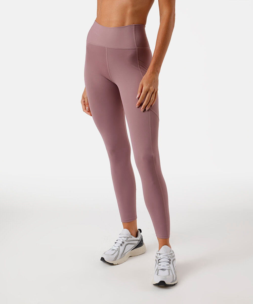 calça feminina legging detalhe coração rosa